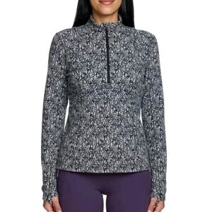 Spyder Active Gray and Black Quarter-Zip Pullover